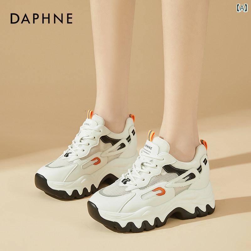 今めかしい スニーカー レディース Daphne Daddy レディース 2025夏 熱っぽい 表現スタイル メッシュ 通気性 高さ 合わせる 白いこと シューズ 運動競技 レディースシューズ