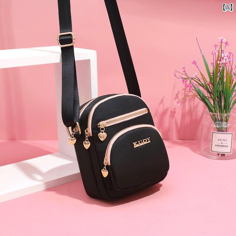 かわいい キッズショルダーバッグ おしゃれ オックスフォード 布の 多層 クロス ボディ 小さい バッグ 女性用 スマートフォン 子供用 ボディバッグ かわいい ファッション キャンバス ワンショルダー バック パック