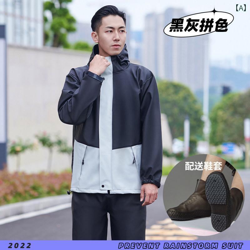 アウトドア かっぱ レインウェア オートバイ用 レインコート レインパンツ スーツ メンズ テイクアウト ライディング 防水 服 厚手 防 雨 スプリット レディース
