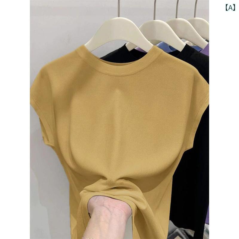 トップス 半袖 ニット 2025夏の レディース 向け 冷感 半袖 Tシャツ ゆったり スリム ショート ニット セーター フライング スリーブ トップス 10,020円
