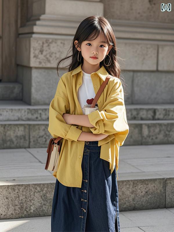 キッズ ブラウス 女の子用 DIORKEYOU 女の子用 日焼け防止 シャツ 子供用 2025夏 長袖 フレンチ トップス