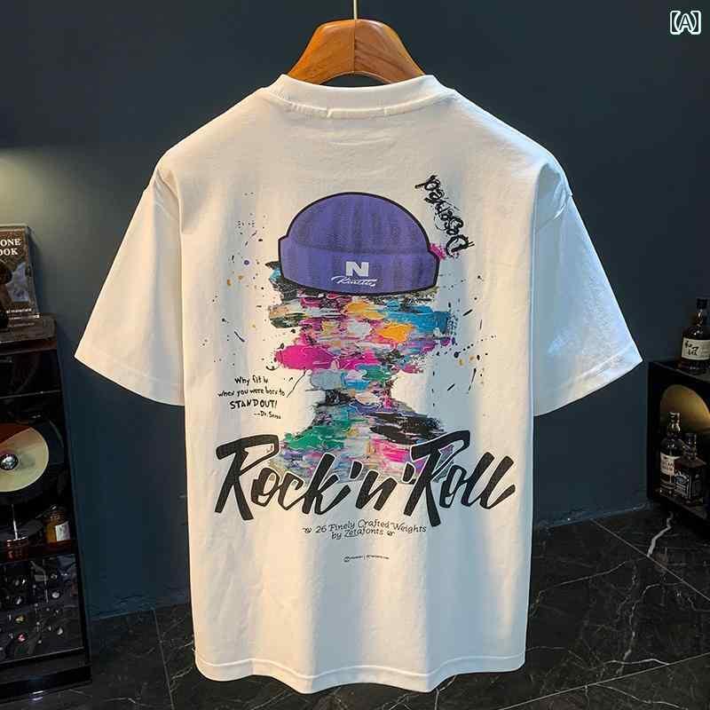 プリント Tシャツ メンズ 2025年 メンズ 半袖 Tシャツ 快適 通気性 柔らかさ の トップス 刺繍 プリント カジュアル