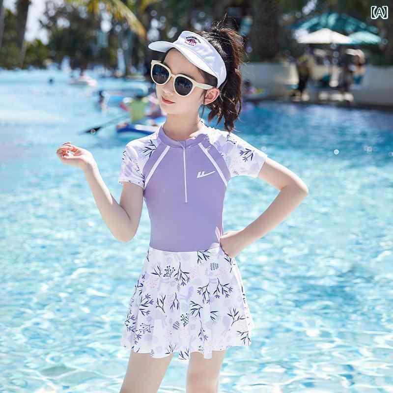 キッズ 水着 ワンピース 女の子用 戦士の 子供用 水着 2025 ワンピース ガールズ 日焼け防止 中型と 大型の プロ用
