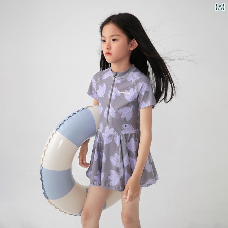 キッズ 水泳着 衣装 御姉さん用 NNGZ  手 描き 盛りだくさん 刷り上げる ガールズ 衣装 水泳着 夏の な 赤ちゃん用 スコート