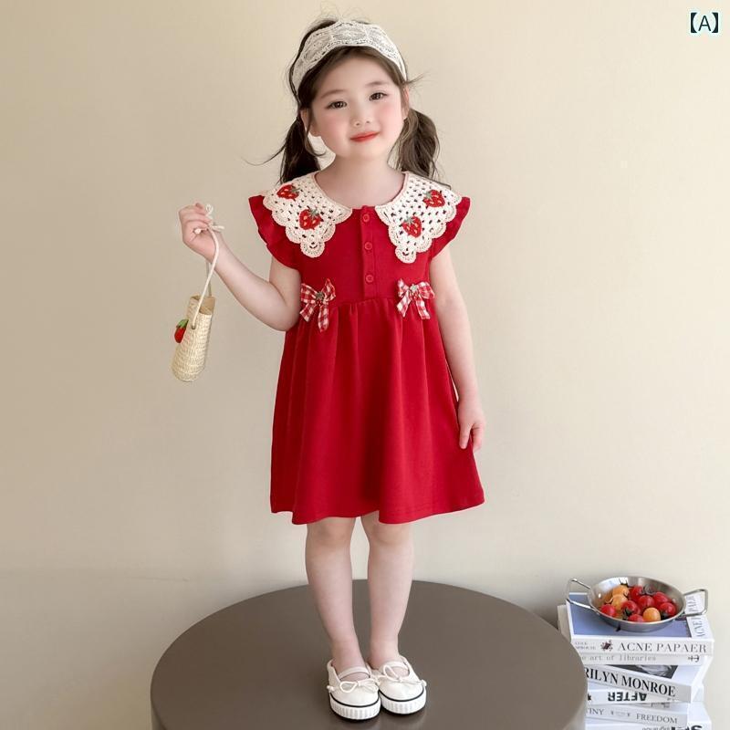 キッズ用 ワンピース 女の子 ドレス サマー 2025年 おしゃれな ノースリーブ スカート 子供用 ガール 小さい 女の子用 プリンセス