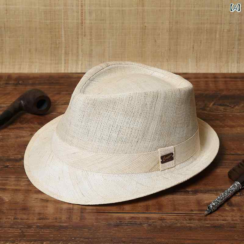 麦わら帽子 涼しい メンズ Langge 春夏 手編み 麻 帽子 男性用 夏用お父さん 通気性 麦わら 帽子お じいさん 夏用 涼しい