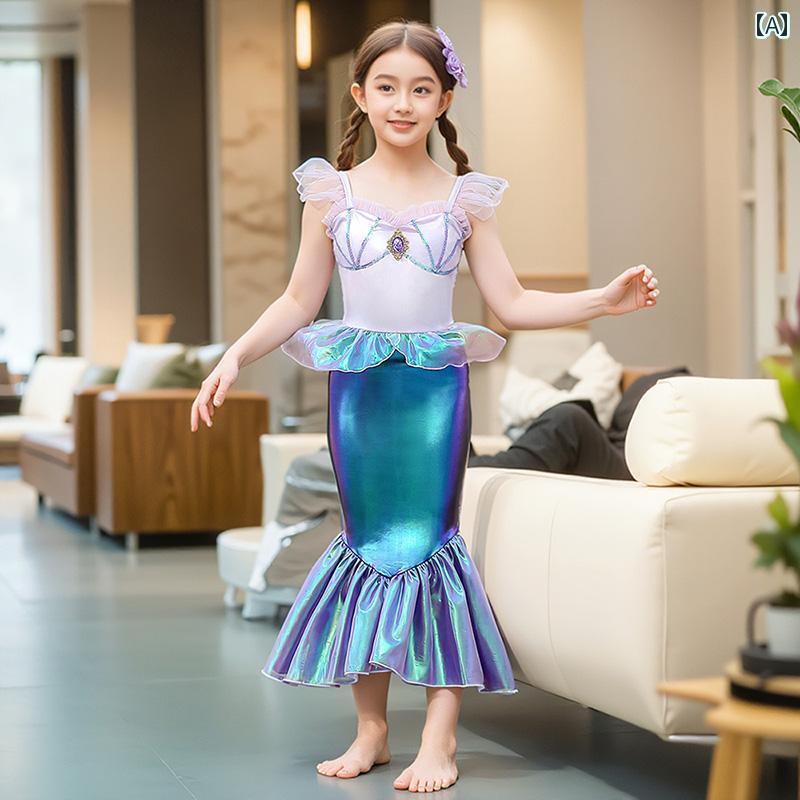 うしろ帯用 可愛らしい 人魚 人魚 蟻エル 御姫様 御召しもの 夏用 うしろ帯用 ズボン吊り 赤ちゃん用 生まれ落ちる日 派手 魚肉 尻っ方 スコート