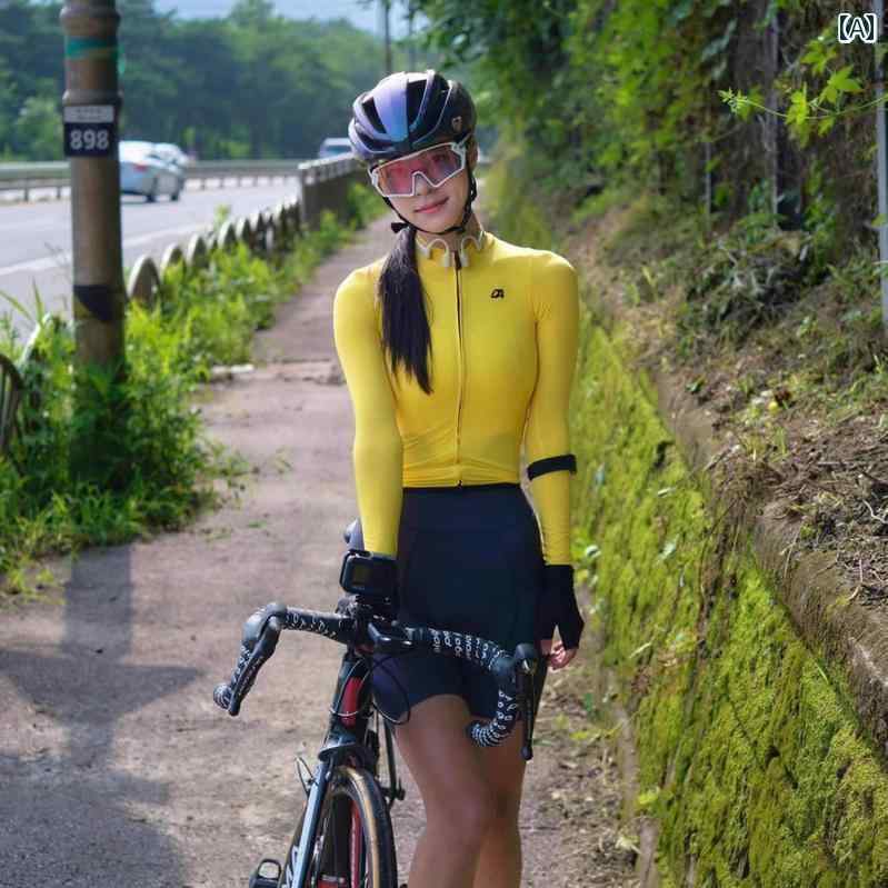 レディース サイクリング ウェア CA レディース 長袖 軽量 通気性 サイクリングジャージ 吸汗 速乾 伸縮性 快適 日焼け防止 マウンテンバイク ウェア