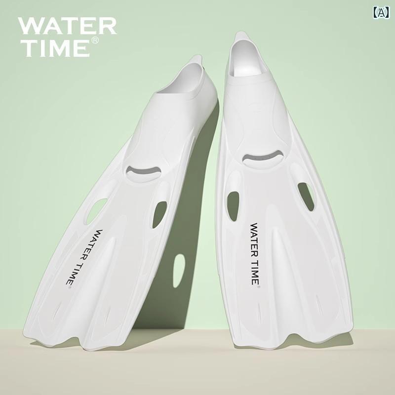 シュノーケリング フィン WaterTime ダイビングフィン シュノーケリング フィン フリー ダイビング ロング ダック 水泳 トレーニング スタイル 用具|北摂軽太郎便