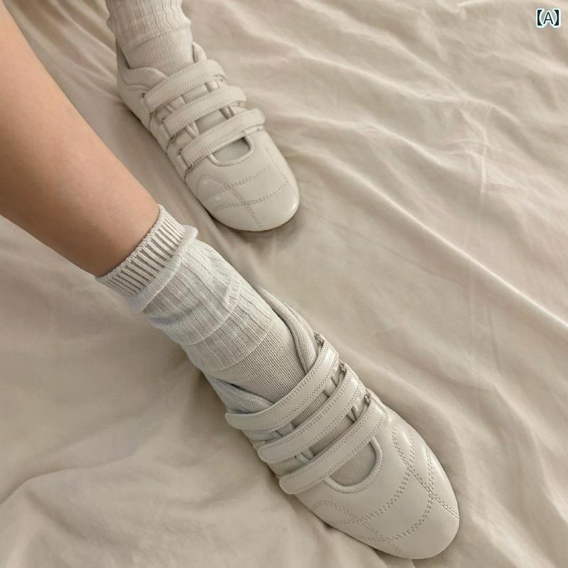 バレー 表現スタイル シューズ 牛皮 韓国な メリージェーン シューズ 成人女性用 秋 余暇 刺し通す バレー
