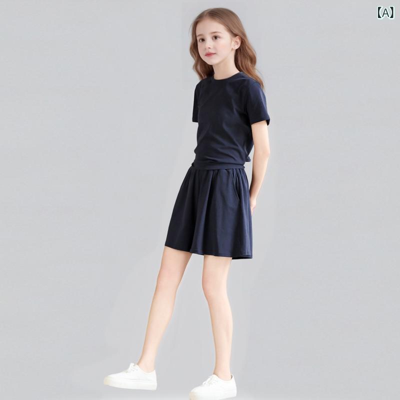 子供服 カジュアル パンツ セット 子供服 2025 夏 韓国 女の子 おしゃれ 綿 カジュアル スーツ ゆったり Tシャツ 中大 子供 ビーチ パンツ