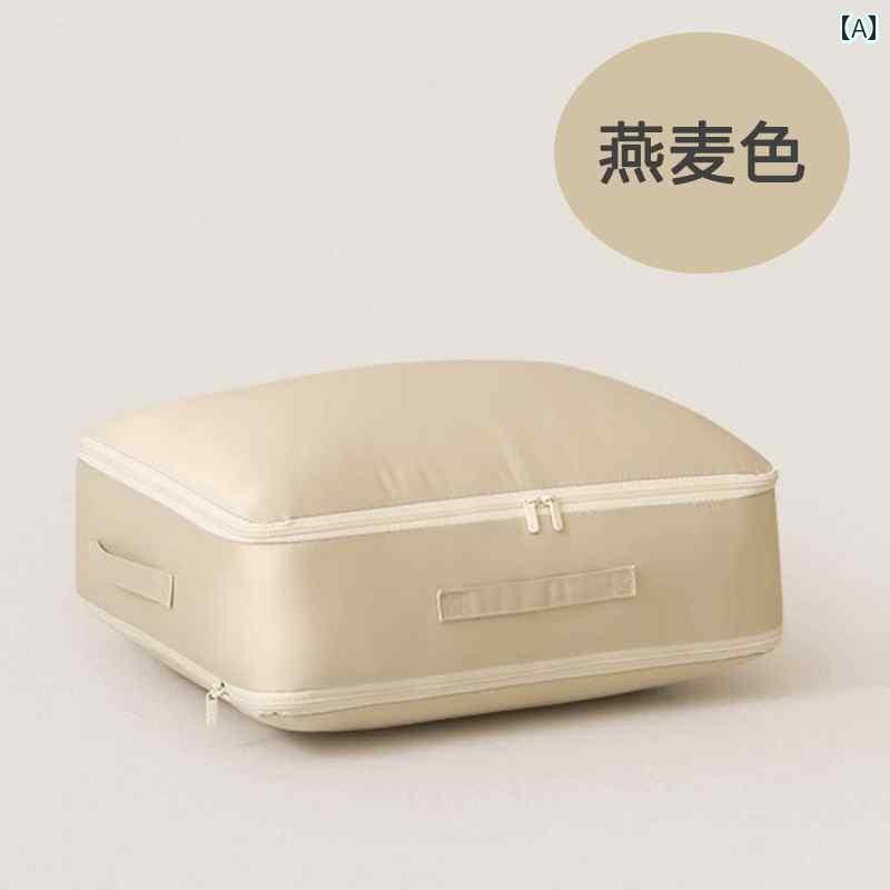 圧縮袋 収納 ボックス 家庭用 サテンダウン キルト シルク 専用 収納 バッグ コットン 圧縮 仕上げ 真空 フリー
