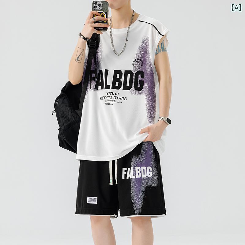 メンズ バスケットボール ウェア 夏 用 冷感 速乾 Tシャツ 男の子 中学生 高校生 ベスト ジャージ スーツ ティーンエイジャー ビッグ ボーイ バスケットボール ユニフォーム
