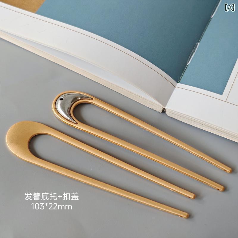 クラフト 材料 アクセ DIY Zedi 材料 店 ヘア ピン 空 サポート 生地 DIY アクセサリー レトロ スタイル チャイナ風 底