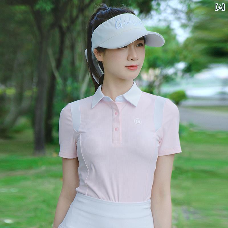 レディース ゴルフウェア 夏の ゴルフ レディース 半袖 トップスと スカート スーツ ゴルフウェア Tシャツ 服 ファッション ショート|北摂軽太郎便