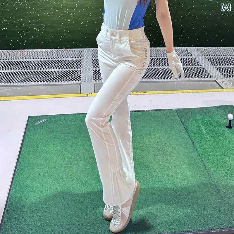 レディース ゴルフウェア TASHI GOLF スポーツ 伸縮性 スリムフィット ロング パンツ レディース ゴルフウェア 日焼け防止 半袖 トップス 夏