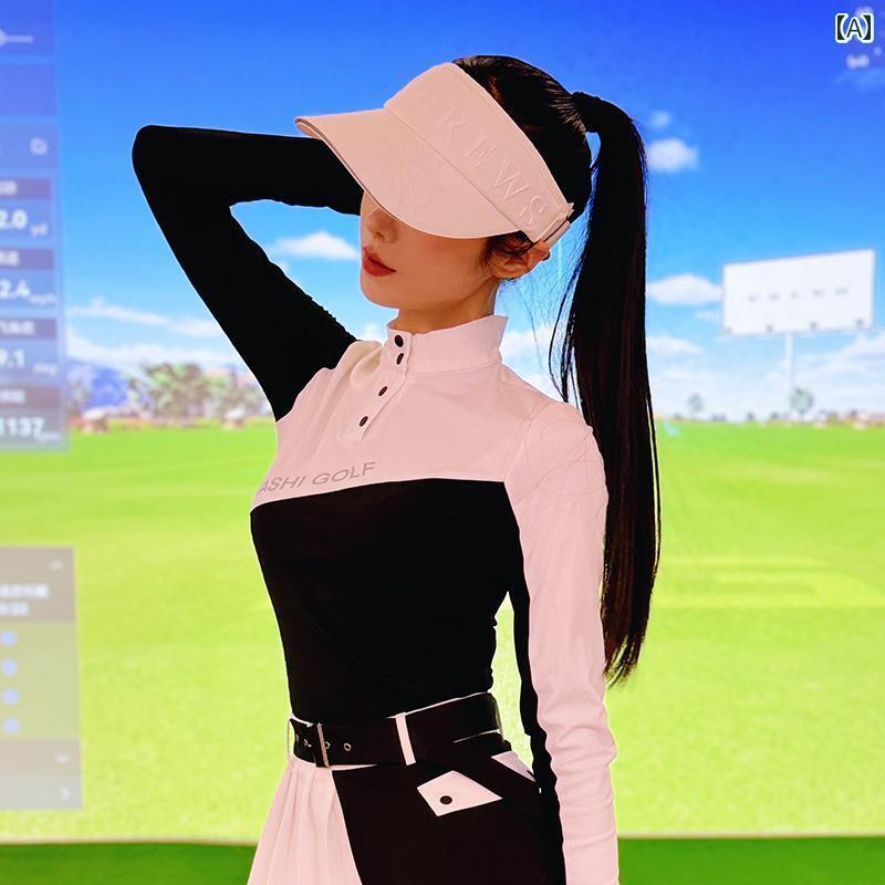 レディース ゴルフウェア TASHI GOLF 夏 日焼け防止 ゴルフ レディース スリム 伸縮性 長袖 トップス 速乾 ショート スカート パンツ