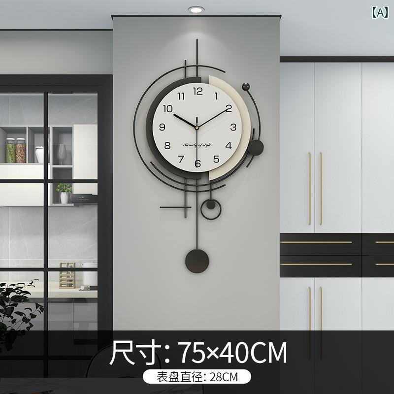 壁掛け 時計 インテリア な 壁掛け 時計 リビング ルーム モダン シンプル家の 装飾 2025 スタイル 振り子 サイレント