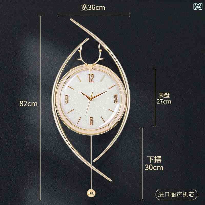 おしゃれ 壁掛け 時計 軽くて ハイエンド リビング ルームの 壁掛け 時計 シンプルで モダンな 家庭用 高級 北欧の サイレント 時計な ファッション