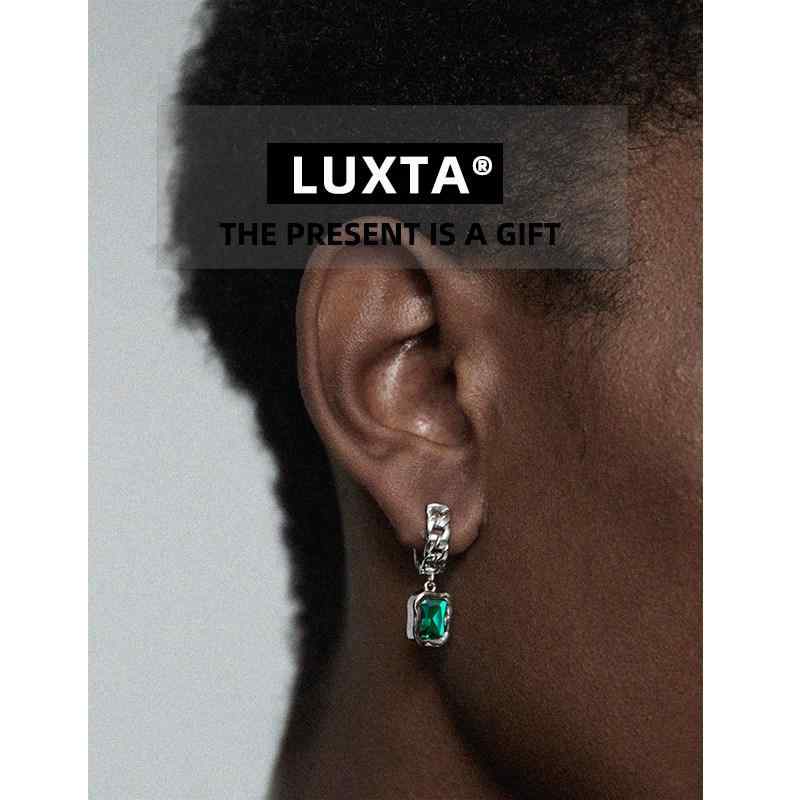 ピアス イヤリング メンズ LUXTA 緑であること 宝玉  イヤリング はやりっ児 輪っか しろがね色 御居処 跳ねる メンズ ハイエンド Mu Ziyang 同じ 表現スタイル