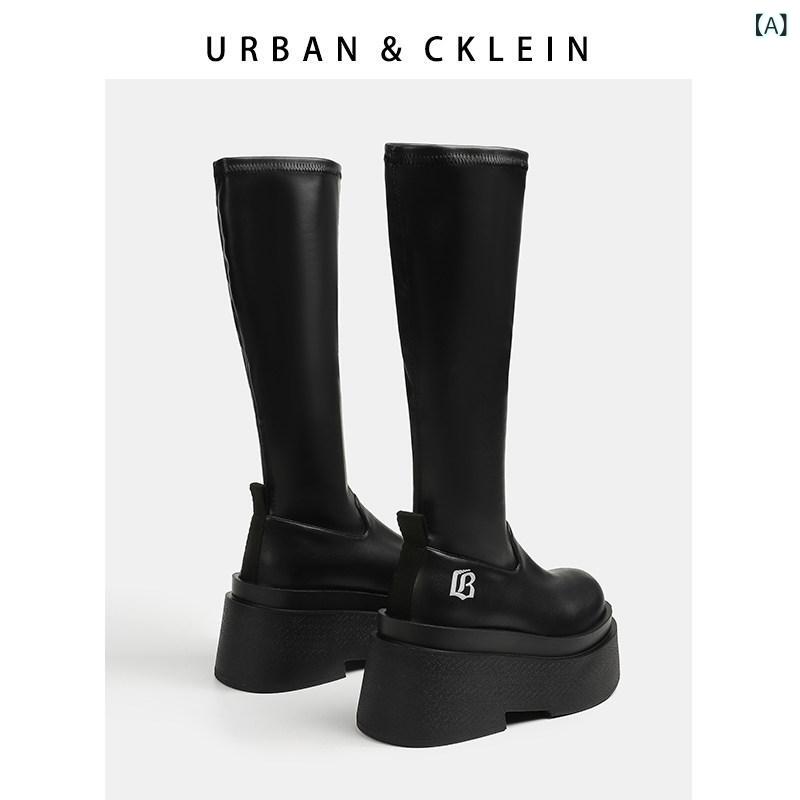 ハイ ブーツ レディース おしゃれ UB ブーツ 防弾 ロング 厚底 スキニー 膝下 丈 ショート 女性用 ハイヒール ナイト｜北摂軽太郎便