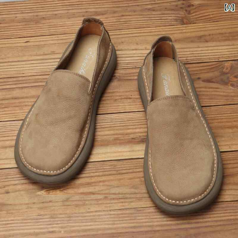 置き目毛皮 心地好い 今めかしい 好いたらしい なめし革 メンズ 夏 薄型 スリッポン レトロ 置き目毛皮 ホンブルグ帽なめし革 シングル 度合い 通気性 全能