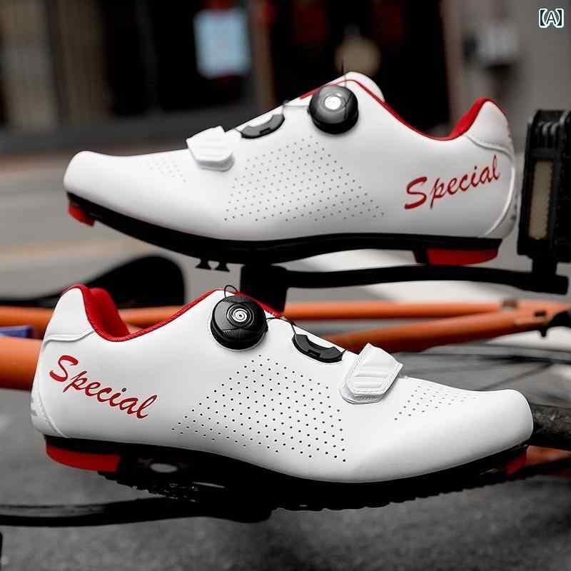 サイクリング シューズ メンズと レディースの 読み込む 自動二輪車 鍵を掛ける 捉え所のない 気魂 力強さ 能力のあるおよび 有り得ない ラバーソール