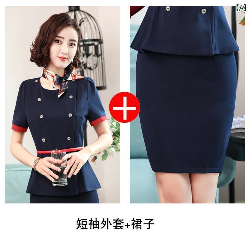 ユニフォーム エステ 事務服 プロ スーツ ファッションの スチュワーデスの 制服 ジュエリー クラブ 美容院 ド ホテル 女性用 作業着