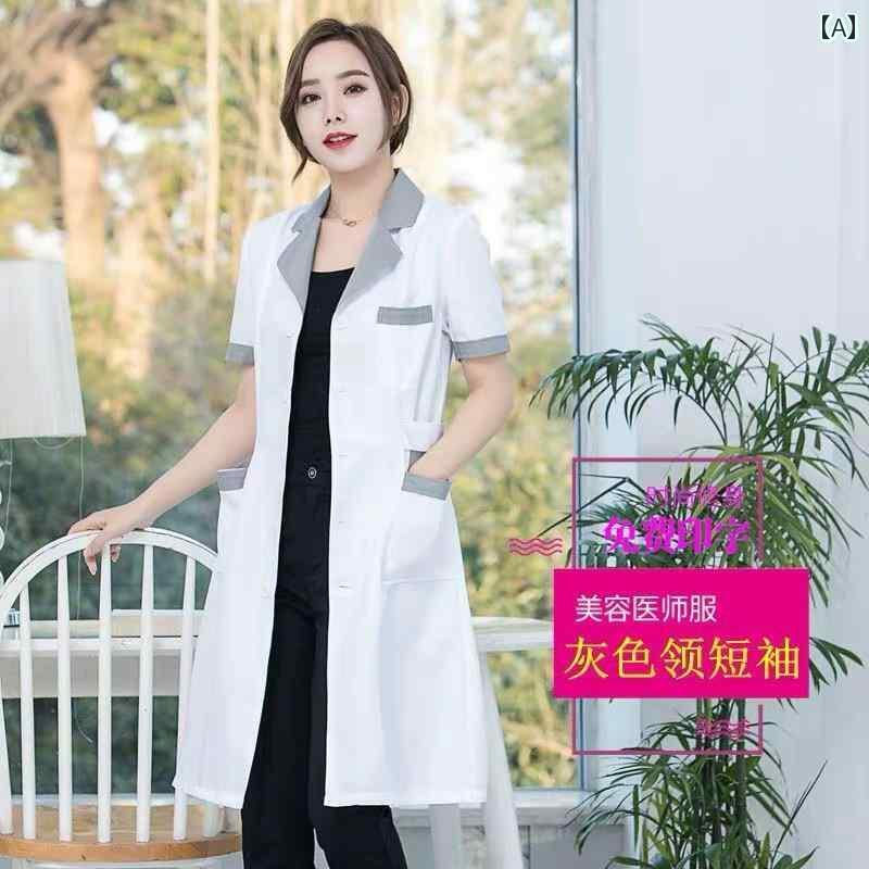 ユニフォーム エステ 事務服 高級 美容院 美容師 作業着 秋冬 スタイル 長袖 薬局 白衣 半袖 タトゥー アーティスト 美容 服