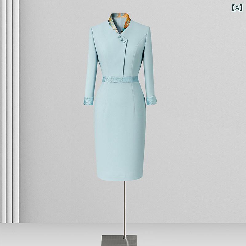 制服 エステ 事務服 瀬戸もの風 労働者階級 御召しもの レディース 春の エアホステスの ユニフォーム 折りかがみ 受け付け 進め方着 美容院