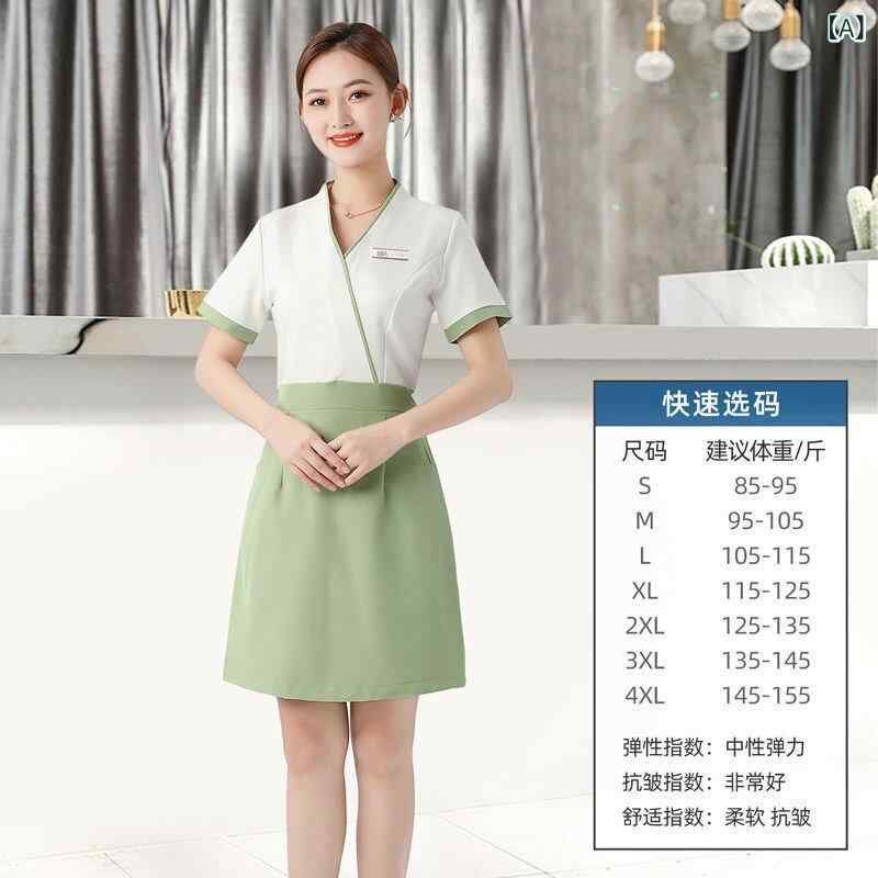 ユニフォーム エステ 事務服 美容 室 美容師 スーツ ヘア ショップ 作業着 秋冬 夏 ハイエンド ファッション お姫様 スタイル プロな 服装