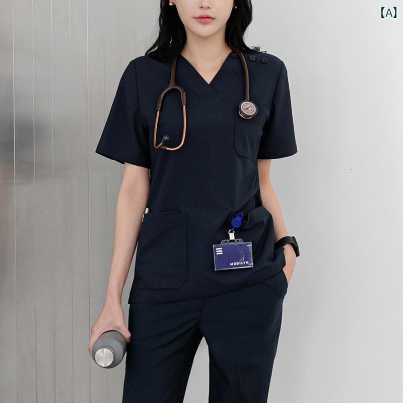 レディース 事務服 ユニフォーム 韓国 高級 整形 外科 病院 歯科 口腔 医療 美容 看護 師 ユニフォーム 男女兼用 ペット クリニック