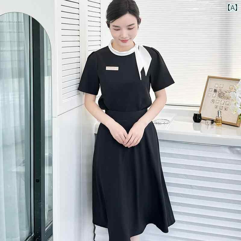レディース 事務服 制服 春夏 美容師の 御役目 服 御前上等 スパヘルス 野球クラブ 美容 室 背広 美容師 向こう正面 勉強机の エステユニフォーム-リラックス・マッサージ用品-ダイエット・健康