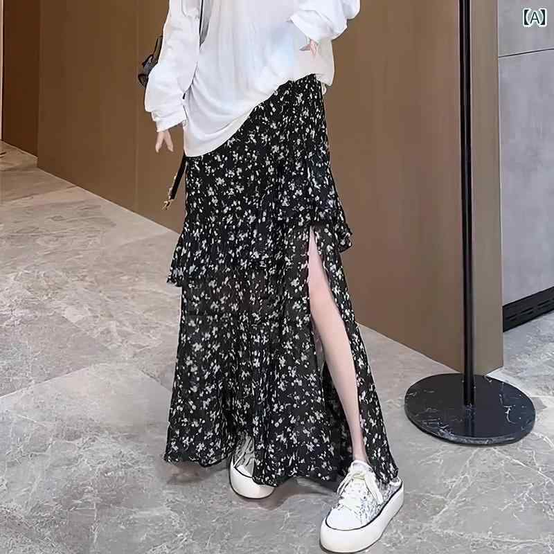 ペプラム スコート レディース 成人女性用 花柄 フラウンススコート 2025夏 か細い ご機嫌酉の方角 全能 細長い切口スコート