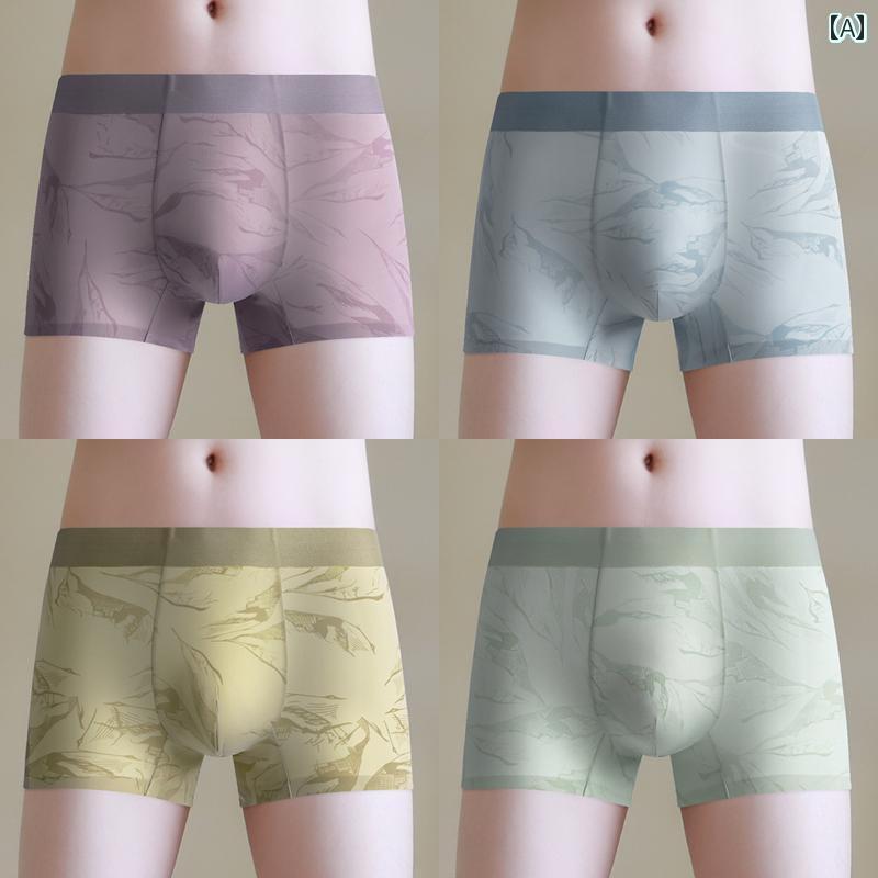 ボクサーパンツ メンズ 下着 メンズ 下着 シームレス 冷感 高級 2025 ボクサー ブリーフ 夏 薄手 通気性 抗菌