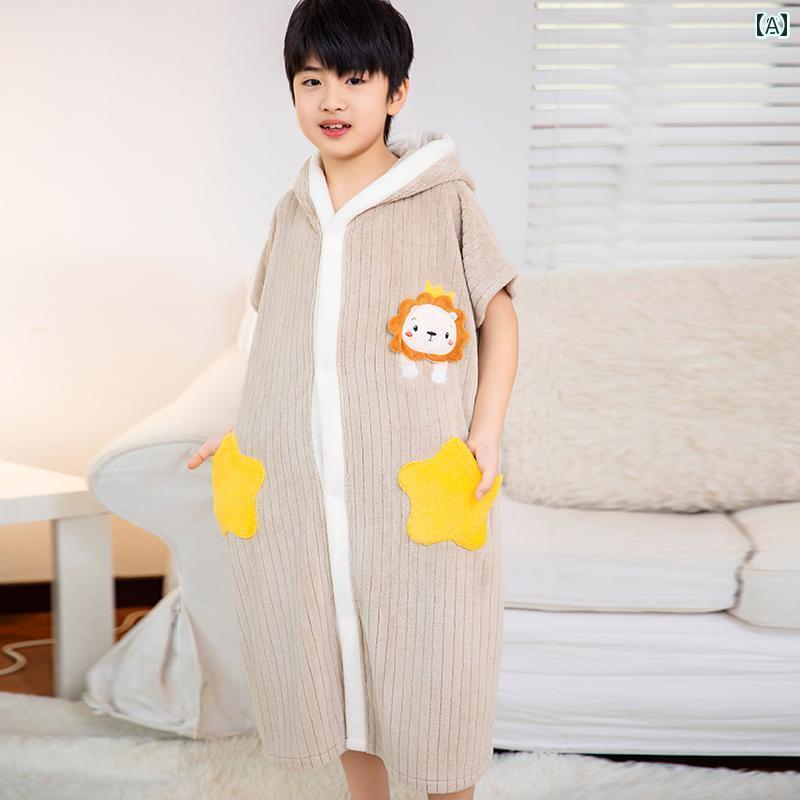 かわいい キッズ用 バスローブ 子供用 バス タオル マント バスローブ 着用 可能 速乾 水泳用 中 大人 子供の 男の子と 女の子向け 2025年新 スタイル 綿よりも 吸収性が 高さ 4,182円