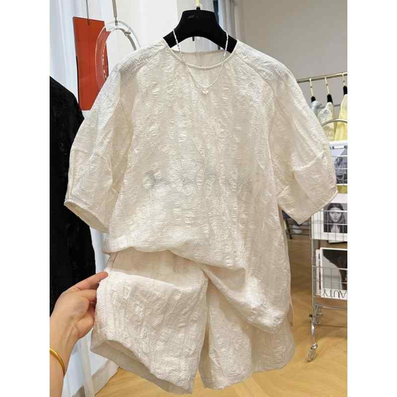 ワンピース レディース 夏用 短袖 パフスリーブ フリルエッジ 切り替え ストライプ デザイン かわいい スタイル 軽やか 素材 普段使い 通勤 カジュアル