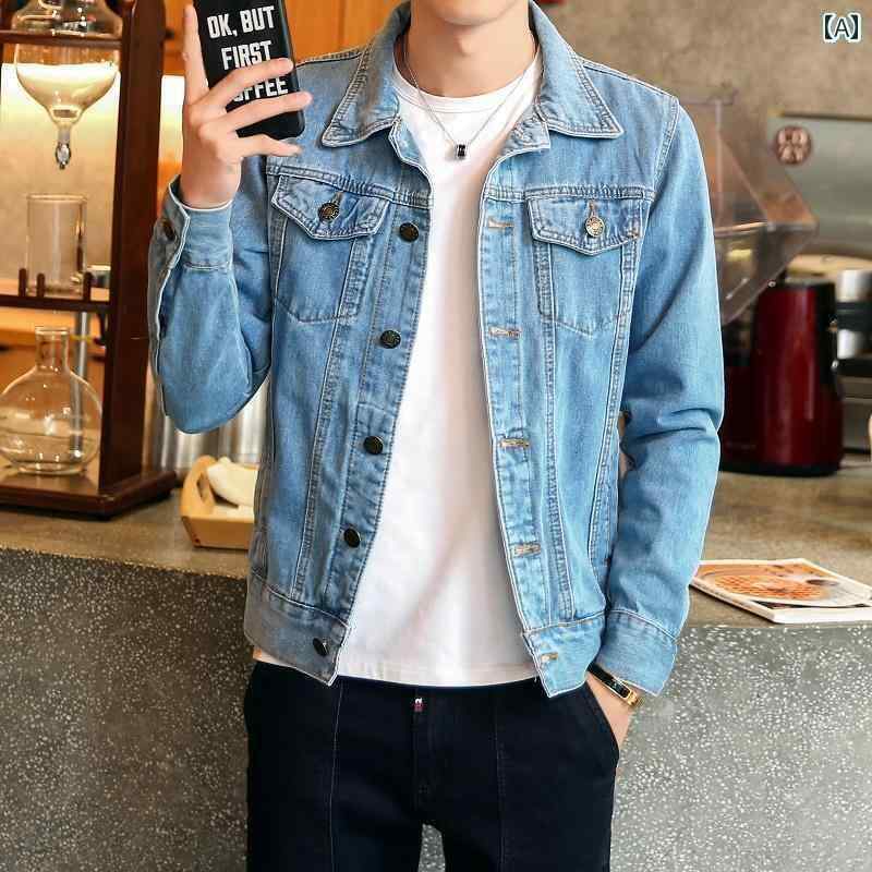 メンズ スタイリッシュ デニムジャケット シャツ 春秋 デニムジャケット メンズ 韓国 スリム カップル ジャケット 学生 大きいサイズ デニム 服な トップス