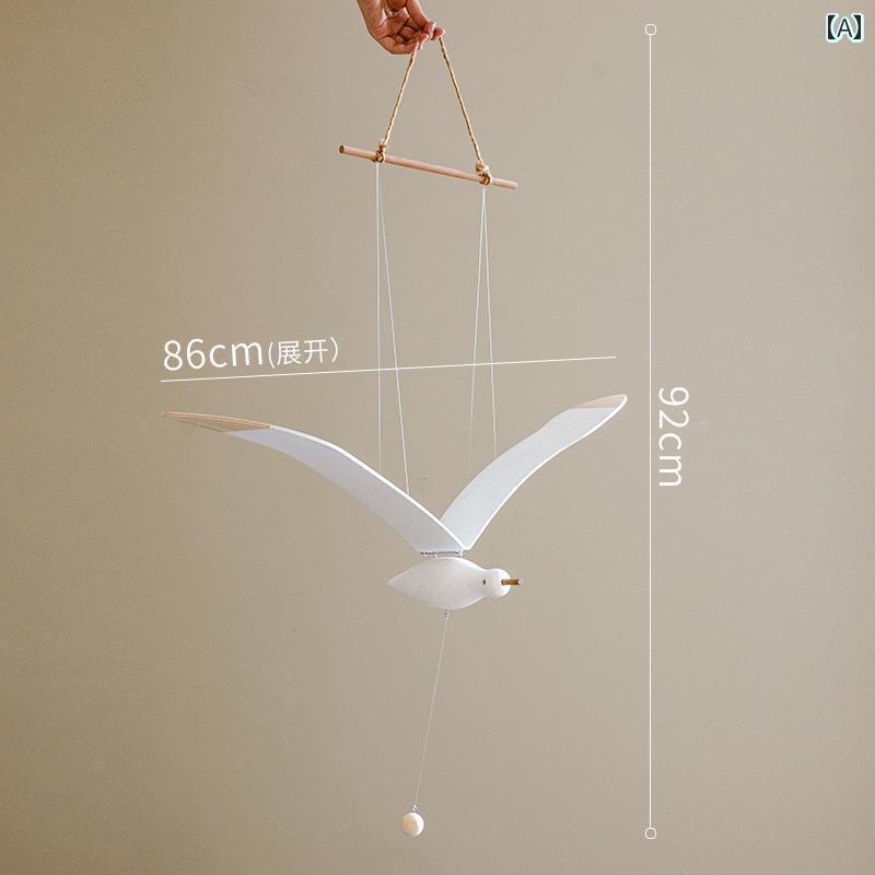 飾り かわいい インテリア 空 飛ぶ カモメの 木製の 鳥の 部屋 リビング ルーム バルコニー 出窓な 子供の おもちゃの 空中 吊り下げ 装飾品