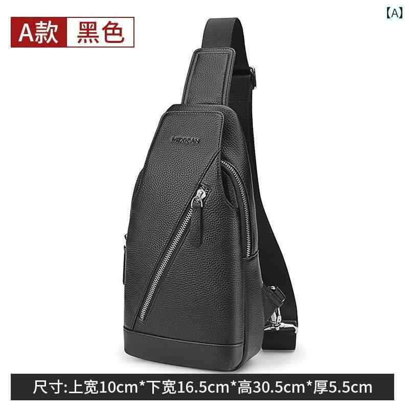 便利 メンズバッグ 2way 3way かかし チェスト バッグ メンズ 革 ショルダーバッグ カジュアル バック パック第一層 牛革 大容量 メッセンジャーバッグ