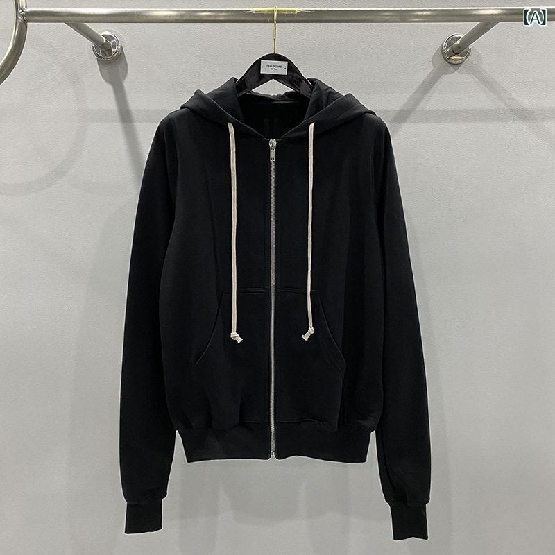 メンズ パーカー カジュアル 23 FW 秋冬 RO ダーク スタイル シンプル メンズ 無地 ジッパー カーディガン フード付き スウェットシャツ カジュアル 長袖 ジャケット 男女兼用|北摂軽太郎便