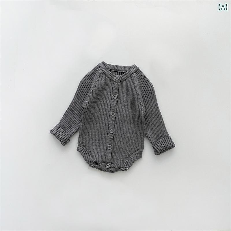 ベビー服 ニット 帽子 ベビー 春秋服 ニット ボディスーツ セーター 子供用 ロンパース 幼児 1歳 外出 春服