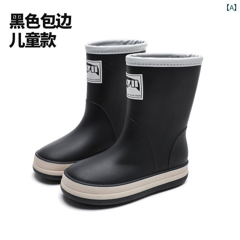 キッズ用 レインブーツ 長靴 子供用 レインブーツ 男の子 アウトドア 親子用 ウォーター シューズ 防水 滑り止め ゴム 靴 女の子用 ハイカット 大人用