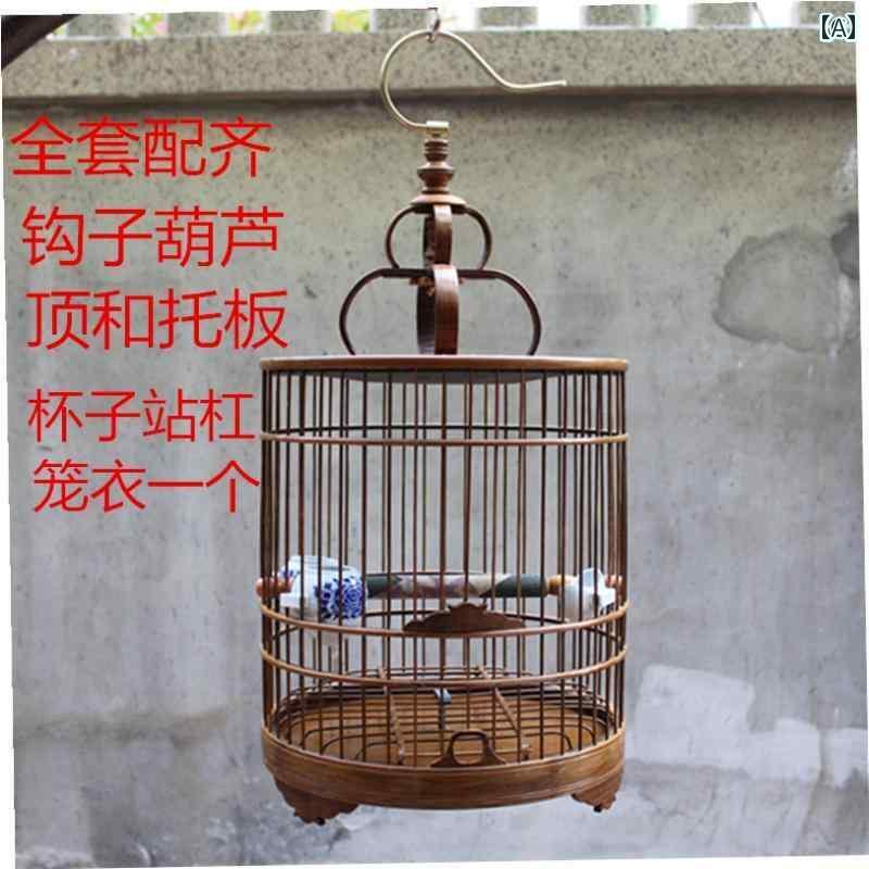 鳥かご ボックス 小鳥 ツグミの 鳥かご 彫刻 ケージ 古風 竹の 鳥 かご 付きの 完全な セット の 紫の かごの 装飾 ムクドリ
