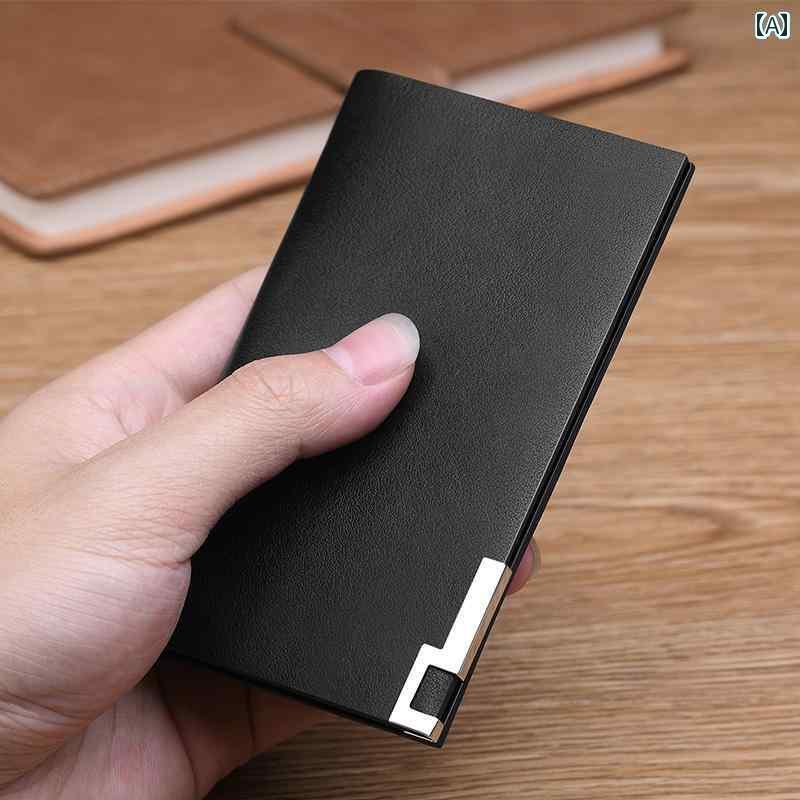 メンズ 財布 ウォレット 皇帝 ポール スモール カード ホルダー メンズ 革 薄型 ミニ 運転 免許証 銀行 クレジット