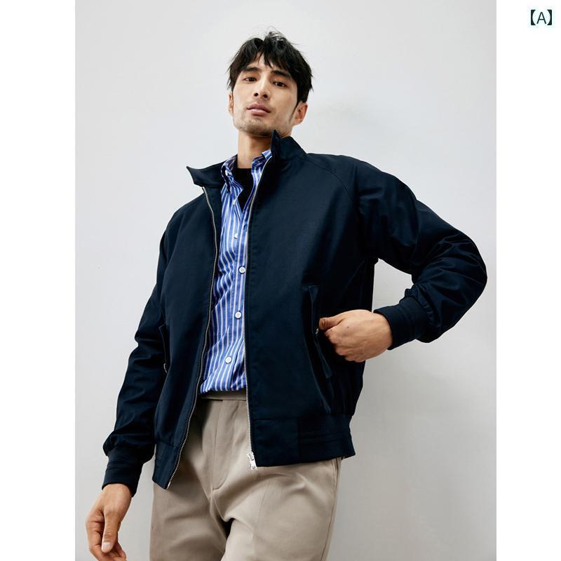 キルティング ジャケット メンズ Lingdao Nordica 春秋 クラシック レトロ ハリントン G 9 ジャケット メンズ 中年 若年 ビジネス リーダー コート