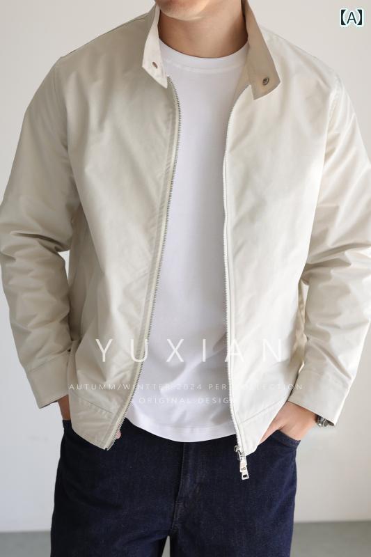 キルティング ジャケット メンズ YUXIAN 薄手 軽量 ダーク チェック 柄 アメリカン ハリントン G 9 ジャケット メンズ コート レトロ 通勤 春秋|北摂軽太郎便
