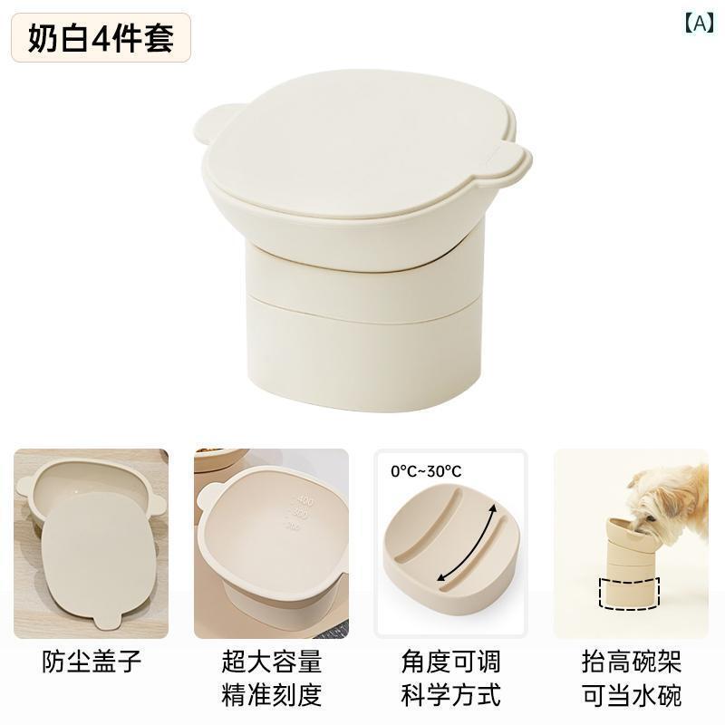 愛玩動物用 どんぶり鉢 食器 Pawpapa 合わせる能力のある ケイ素樹脂製 愛玩動物 どんぶり鉢 猫用 犬用 傾倒 押しとどめる 上滑り打ち切り 仕掛ける 給 餌用 曲がった 口