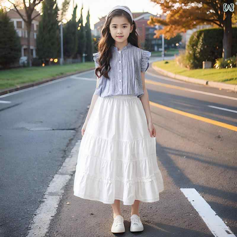 ちびっ子服 スコート 心地よい ちびっ子 背広 レディース流行り物 お嬢さん 夏服 今めかしいで 通気性の 好いたらしい 服 スコート 心地よい ちびっ子服