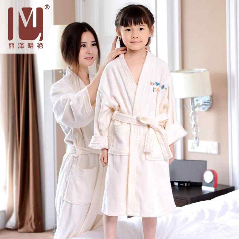 子供 ガウン パジャマ 子供用 バスローブ 綿 タオル 素材 男の子 女の子 春夏 秋 ナイトガウン 親子 レディース パジャマ 薄手